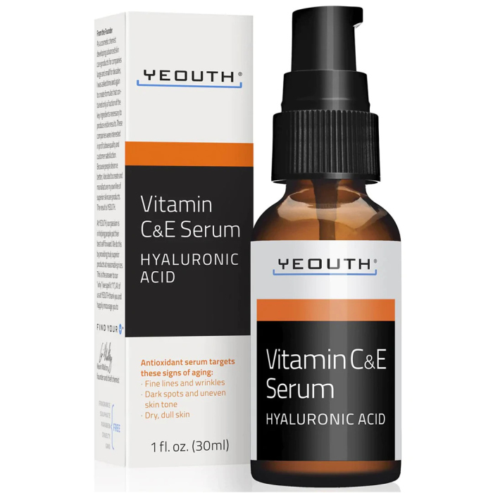 Yeouth, Vitamin C & E Serum With Hyaluronic Acid 